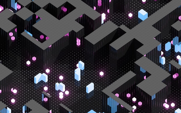 Rendu en 3D des cubes et des géométries abstraites