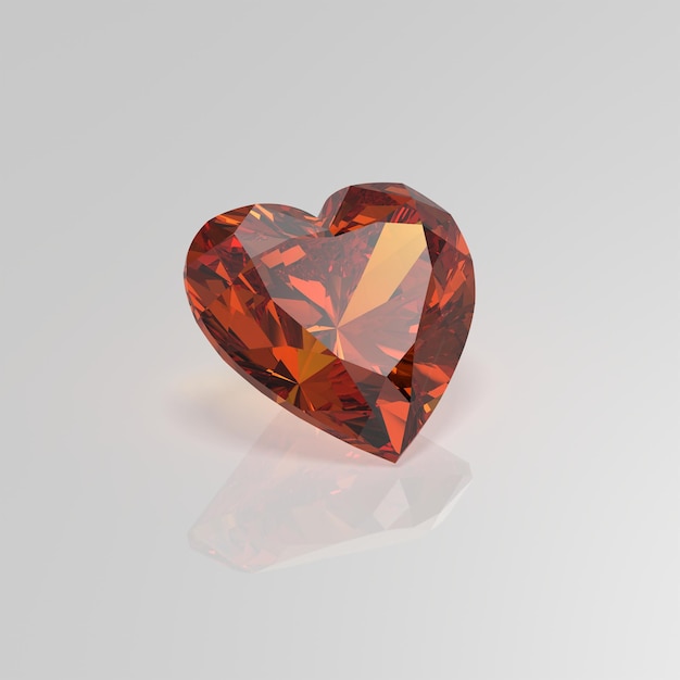 Rendu 3D du coeur de la pierre gemme hessonite