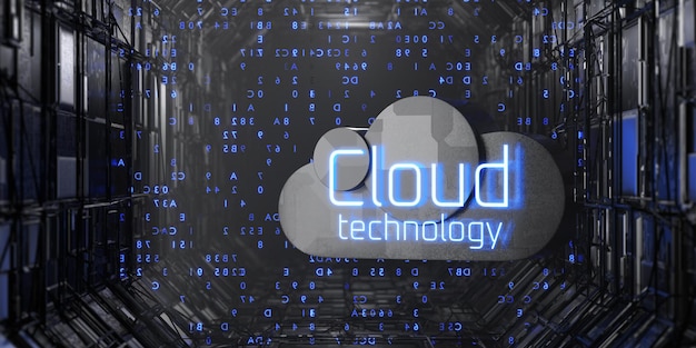 Rendu 3d Du Concept De Technologie Des Technologies Cloud