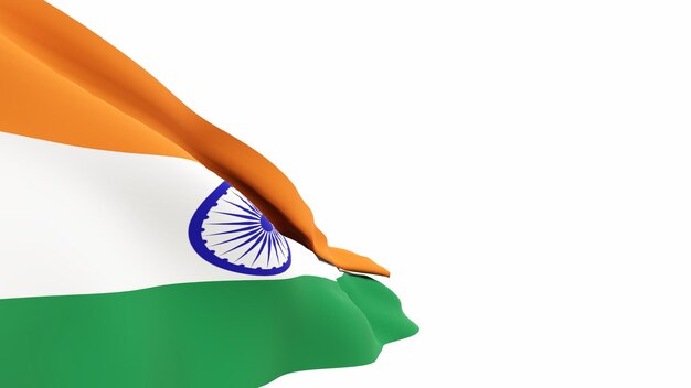 Un rendu 3D du drapeau indien