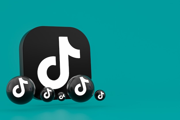 Rendu 3d Du Logo De L'application Tiktok