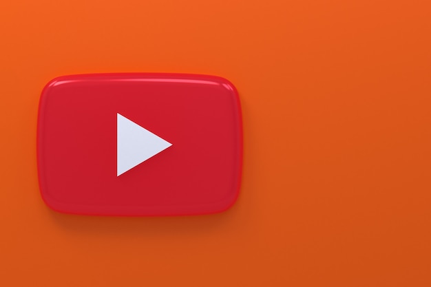 Rendu 3D du logo Youtube
