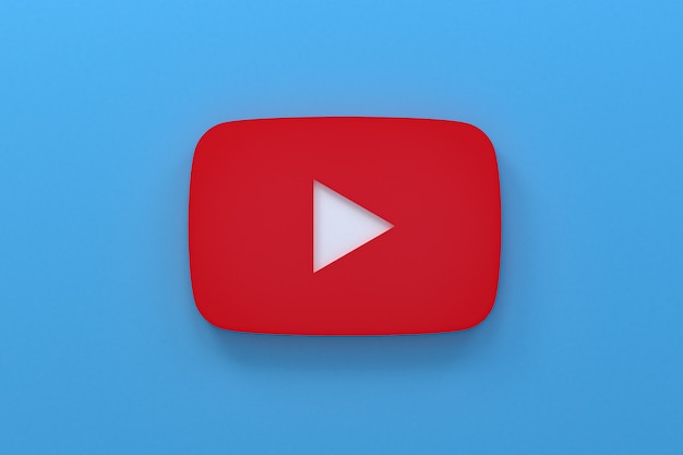 Rendu 3D du logo Youtube