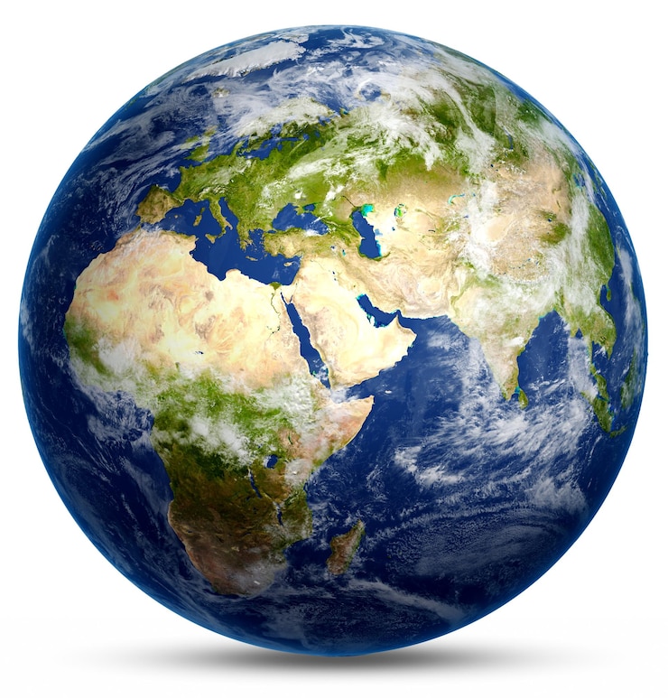 Photo rendu 3d du monde de la planète