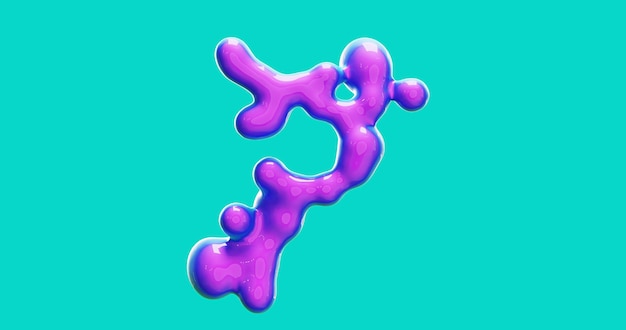 rendu 3d du motif abstrait de couleur pourpre