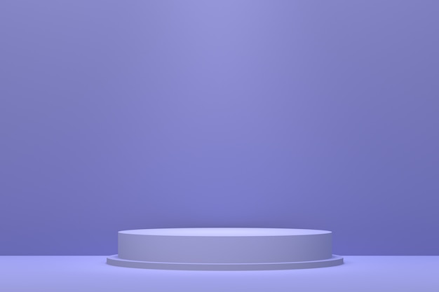 Rendu 3D du podium bleu