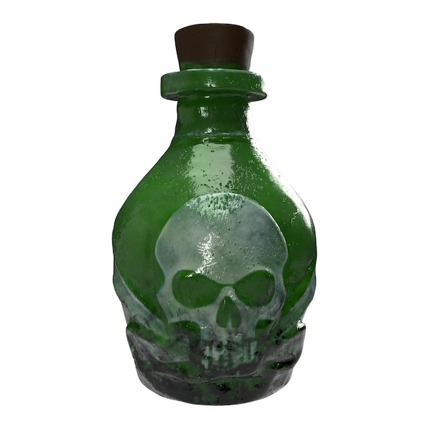 Rendu 3D du poison sur fond blanc