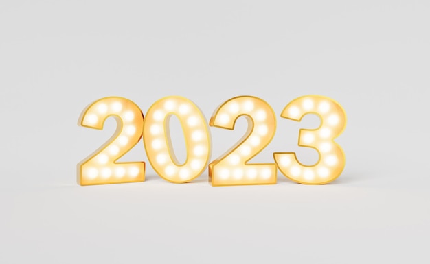 Rendu 3D du signe de l'ampoule 2023