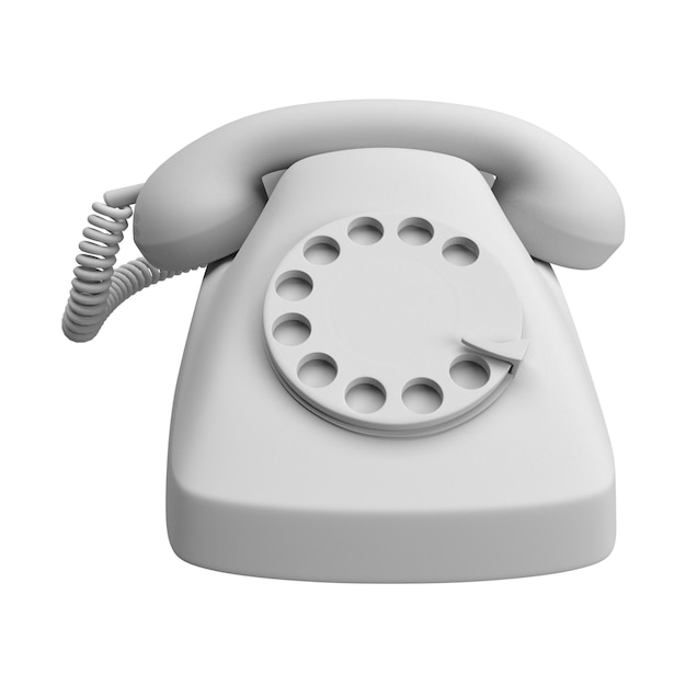 Rendu 3D du téléphone sur fond blanc