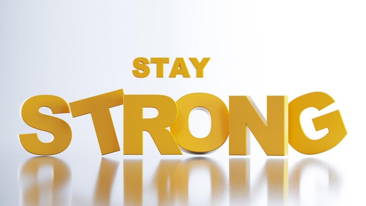 Photo rendu 3d du texte or rester fort isolé sur fond blanc