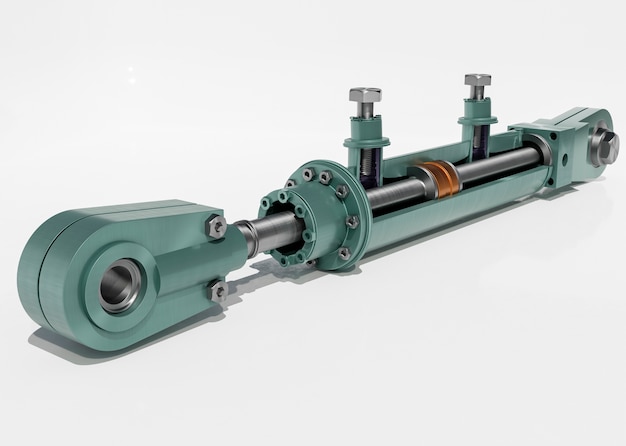 rendu 3d des éléments hydrauliques