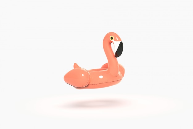 Rendu 3d flamant rose