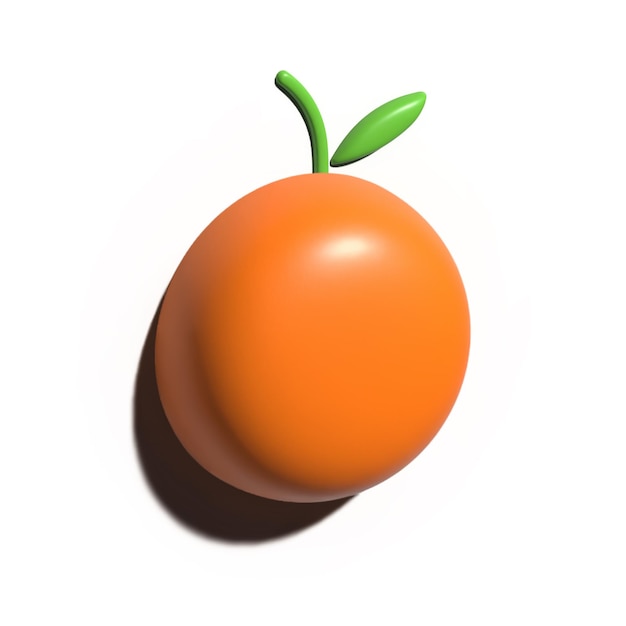 Rendu 3d de fruits orange pour un rendu de modèle 3d d'aliments sains