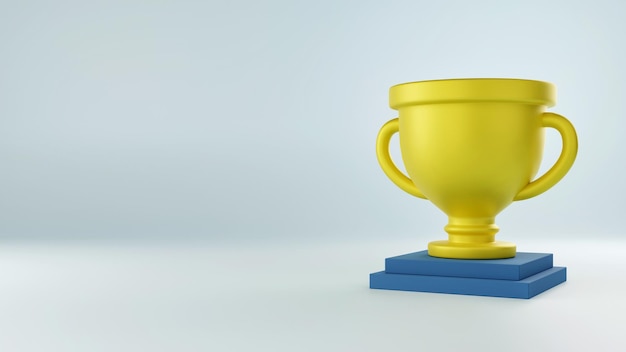 Rendu 3D Golden Award Trophy Cup Illustration de rendu 3D