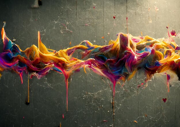 rendu 3d gouttes de graffiti abstrait