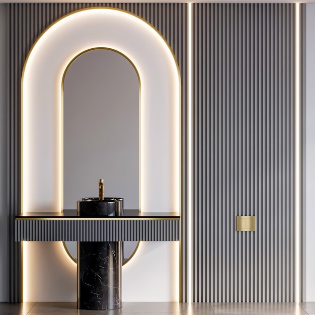 rendu 3d inspirations de design d'intérieur de meubles de salle de bains de luxe modernes