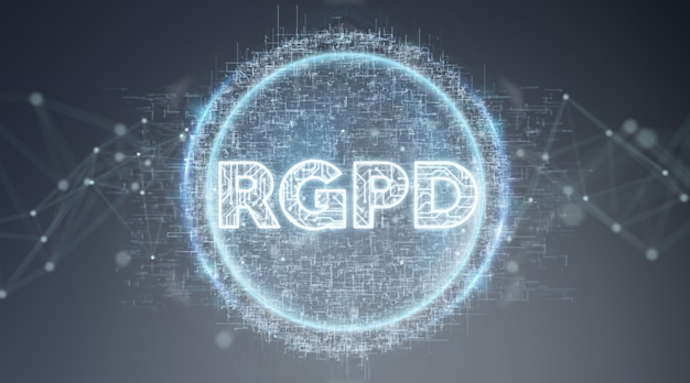 Rendu 3d D'interface Numérique Gdpr