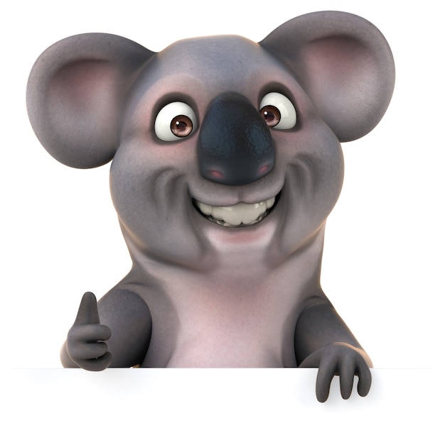 Rendu 3D de koala drôle