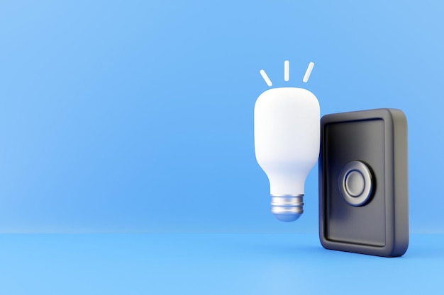 rendu 3d lampe intelligente rendu 3d lampe intelligente rendu 3d illustration de la lampe intelligente