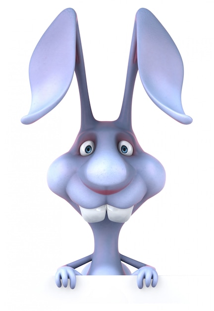 Rendu 3D de lapin drôle