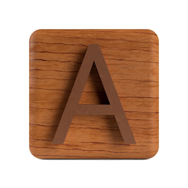 rendu 3d la lettre de l'alphabet a