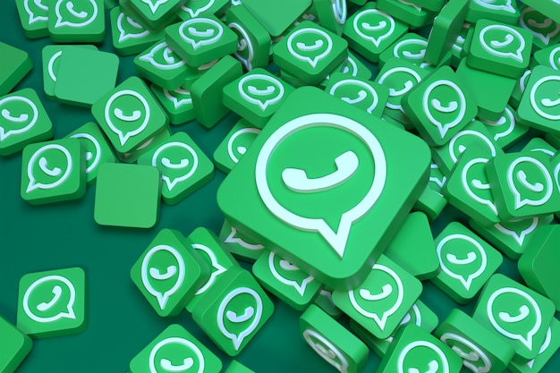 Rendu 3D de logos WhatsApp