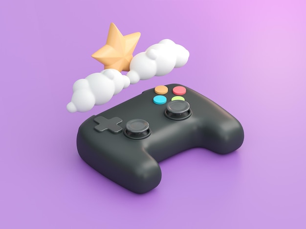 Rendu 3D de la manette de jeu 3D