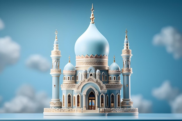 Photo rendu 3d de la mosquée