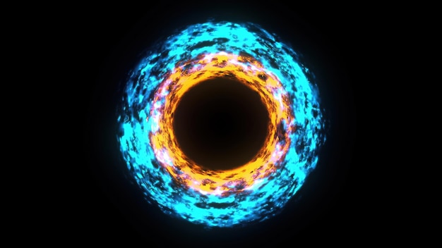Rendu 3D de l'onde de choc de l'explosion Fond coloré généré par ordinateur