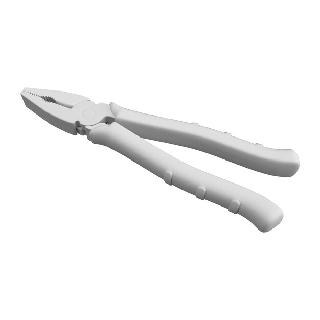 Rendu 3D de pliers sur fond blanc