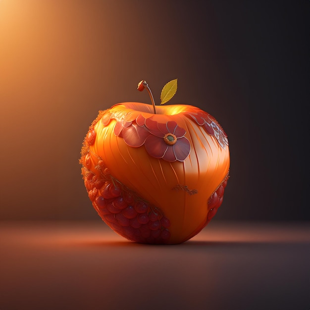 Rendu 3d de pomme avec ai