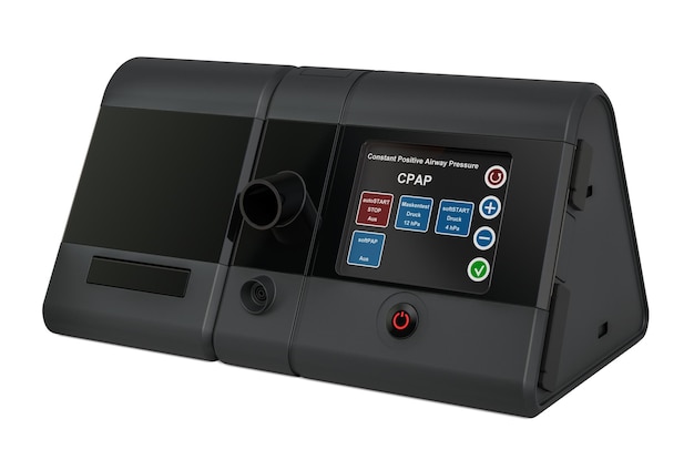 Rendu 3D de pression positive continue des voies respiratoires de la machine CPAP