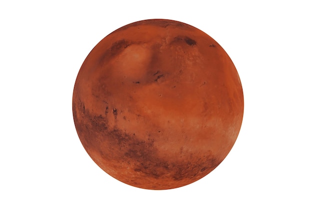 rendu 3d réaliste de la planète mars