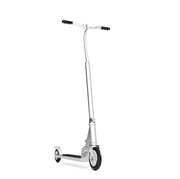 Rendu 3D réaliste de scooter sur fond blanc