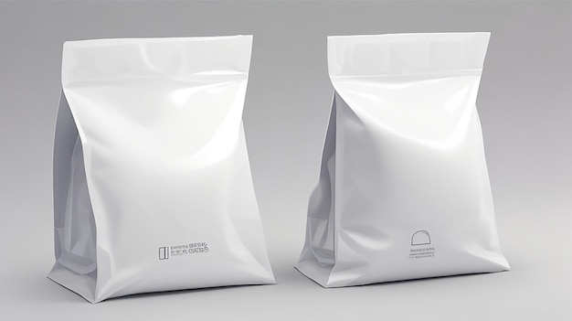 Rendu 3D d'un sac d'emballage de produit personnalisable