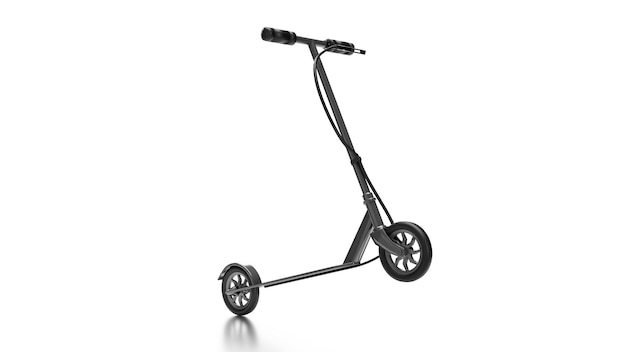 Rendu 3d scooter électrique noir fond sport isolé