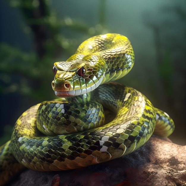 Rendu 3d de serpent