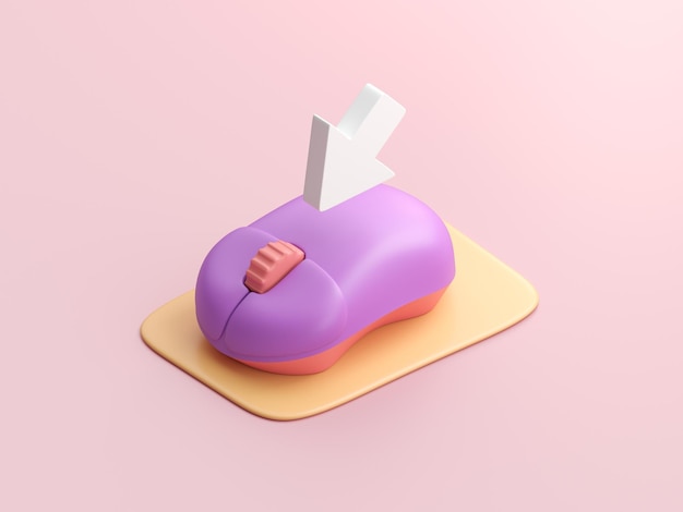 Rendu 3D de la souris d'ordinateur