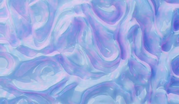 Rendu 3d de style eau de vague pastel. fond de vague bleue 3d. concept 3d vague d'eau bleue