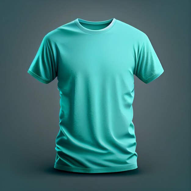 Rendu 3D de T-shirt en tissu de couleur vierge