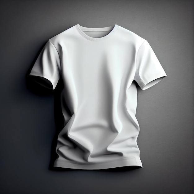 Rendu 3D de T-shirt en tissu de couleur vierge