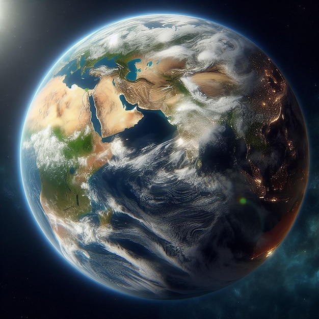 rendu 3D de la terre