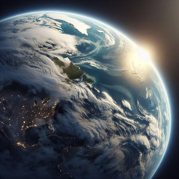 rendu 3D de la terre