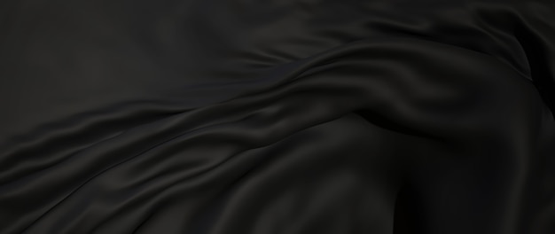 Rendu 3D de tissu noir