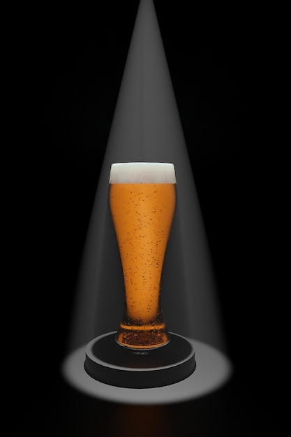 Rendu 3D verre de bière