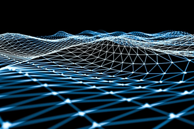 rendu 3d visualisation de données volumineuses fils de données numériques réseau de parcelles