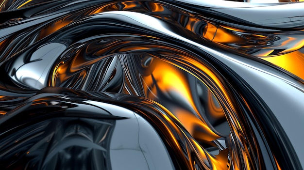 Photo un rendu abstrait 3d fascinant présentant une composition brillante de formes fluides et de couleurs vives