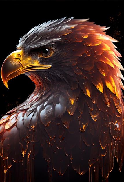 Rendu AI du logo de l'aigle de feu