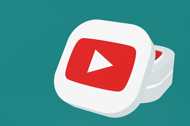 Rendu du logo de l'application Youtube sur le vert