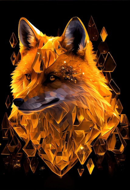 Rendu IA du logo du renard de feu